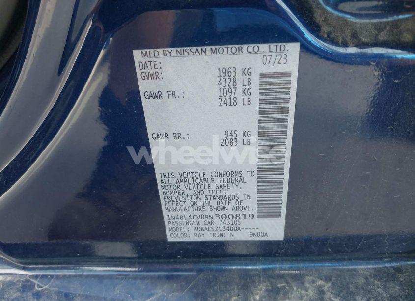 Photo 9 of 2024 Nissan Altima SR FWD (VIN 1N4BL4CV0RN300819)