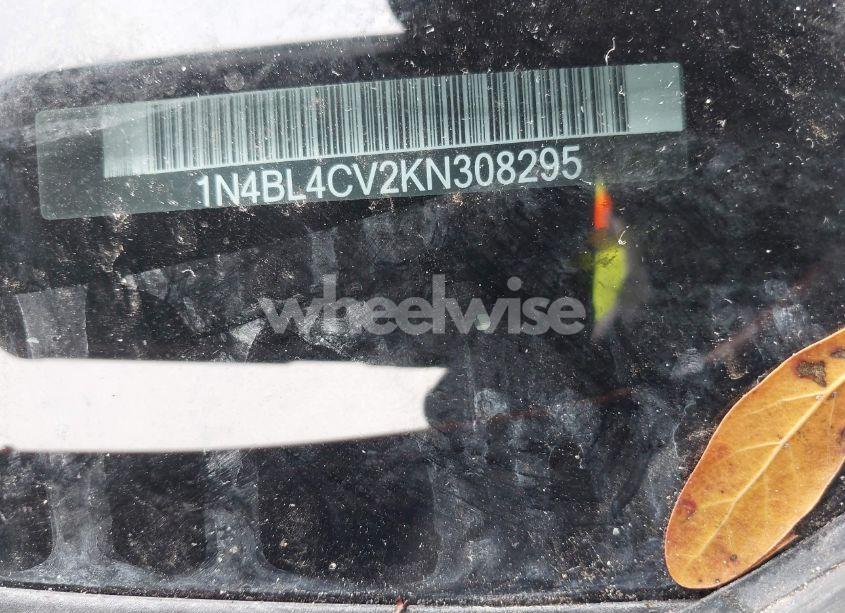 Photo 9 of 2019 Nissan Altima 2.5 SR (VIN 1N4BL4CV2KN308295)