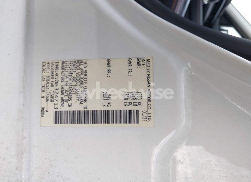 Photo 9 of 2022 Nissan Altima (VIN 1N4BL4CV2NN324713)