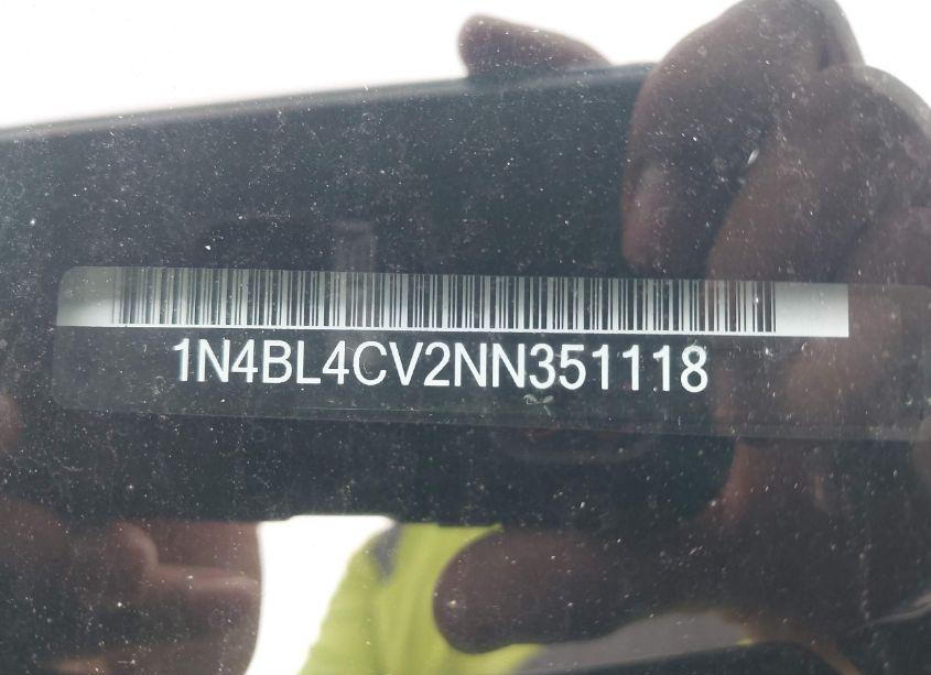 Photo 9 of 2022 Nissan Altima SR FWD (VIN 1N4BL4CV2NN351118)