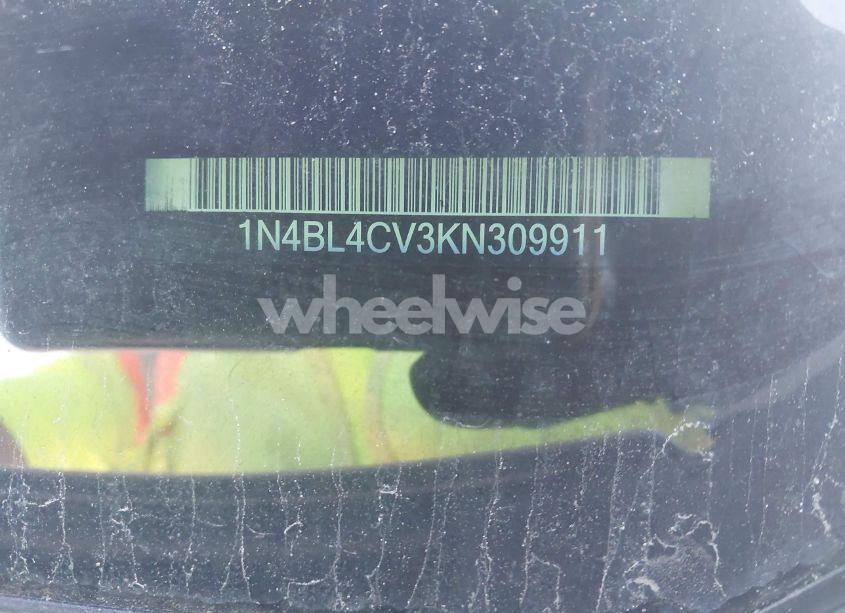 Photo 9 of 2019 Nissan Altima 2.5 SR (VIN 1N4BL4CV3KN309911)