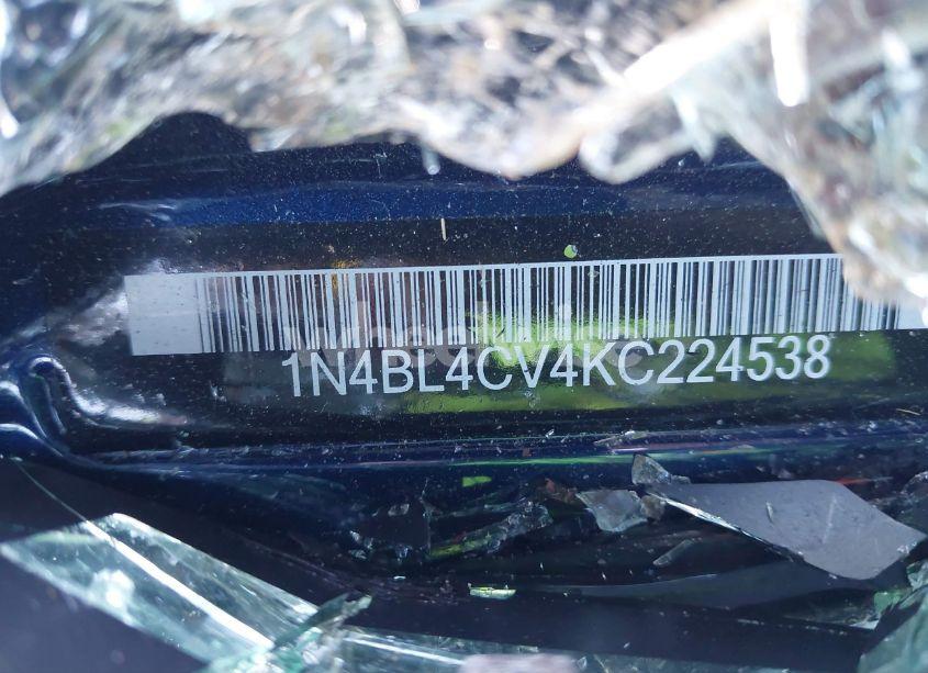 Photo 9 of 2019 Nissan Altima 2.5 SR (VIN 1N4BL4CV4KC224538)