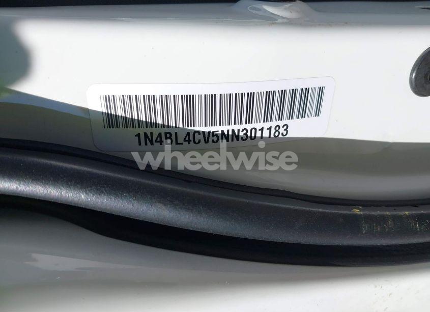 Photo 9 of 2022 Nissan Altima SR FWD (VIN 1N4BL4CV5NN301183)