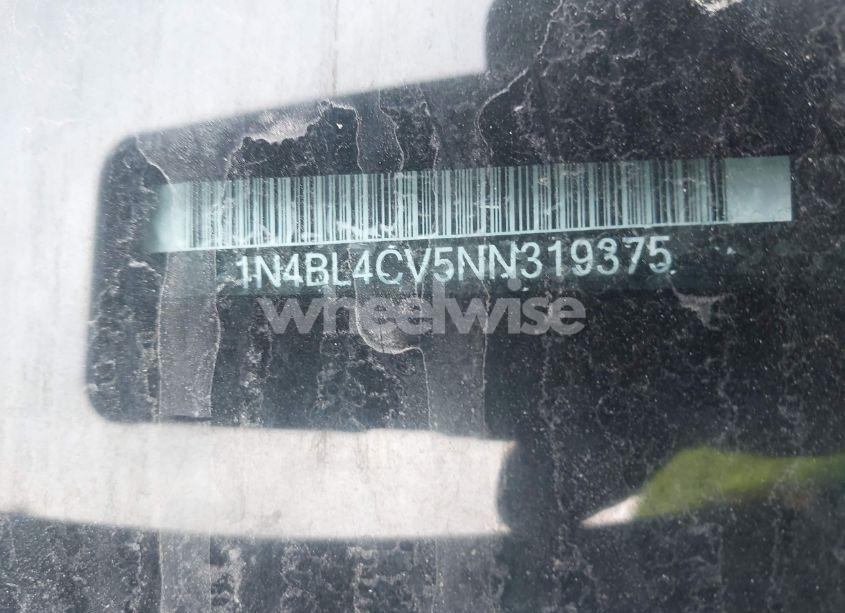 Photo 9 of 2022 Nissan Altima SR FWD (VIN 1N4BL4CV5NN319375)