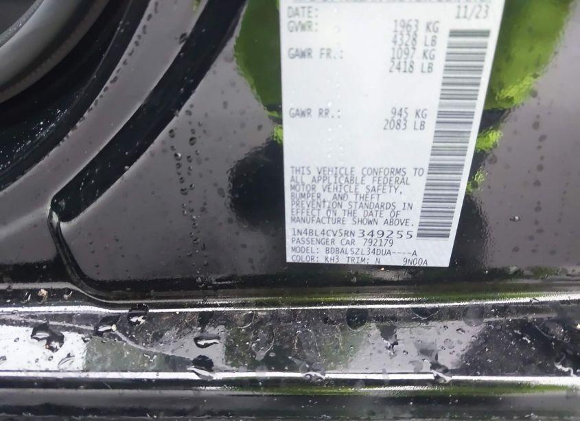 Photo 9 of 2024 Nissan Altima SR FWD (VIN 1N4BL4CV5RN349255)