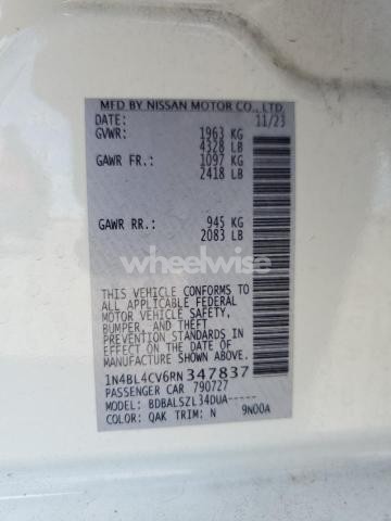 Photo 2 of 2024 NISSAN ALTIMA SR N/A (VIN 1N4BL4CV6RN347837)