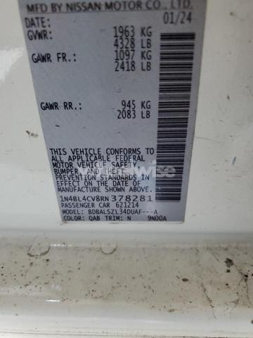 Photo 4 of 2024 NISSAN ALTIMA SR N/A (VIN 1N4BL4CV8RN378281)