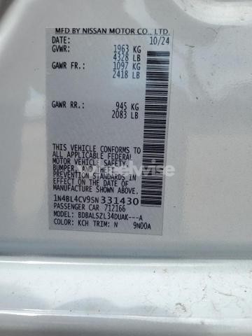 Photo 3 of 2025 NISSAN ALTIMA SR N/A (VIN 1N4BL4CV9SN331430)