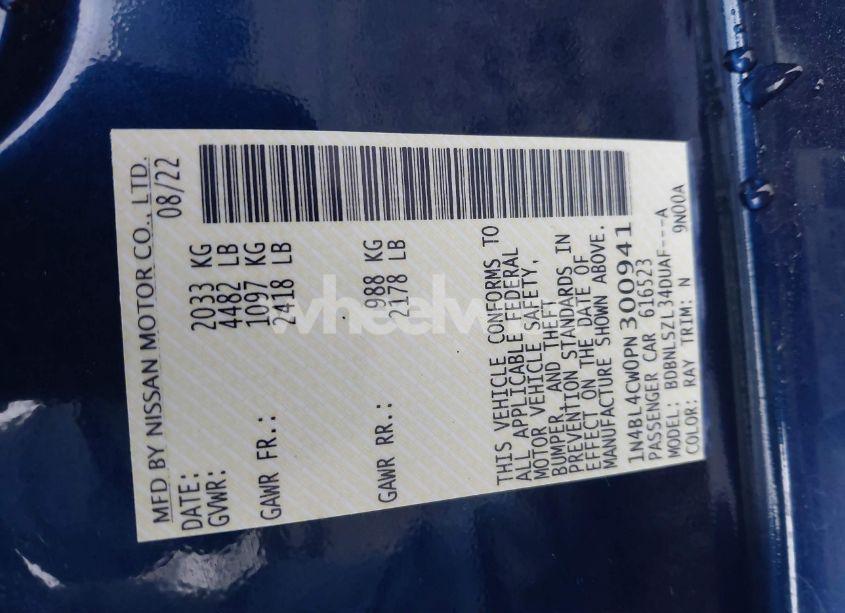 Photo 9 of 2023 Nissan Altima SR INTELLIGENT AWD (VIN 1N4BL4CW0PN300941)