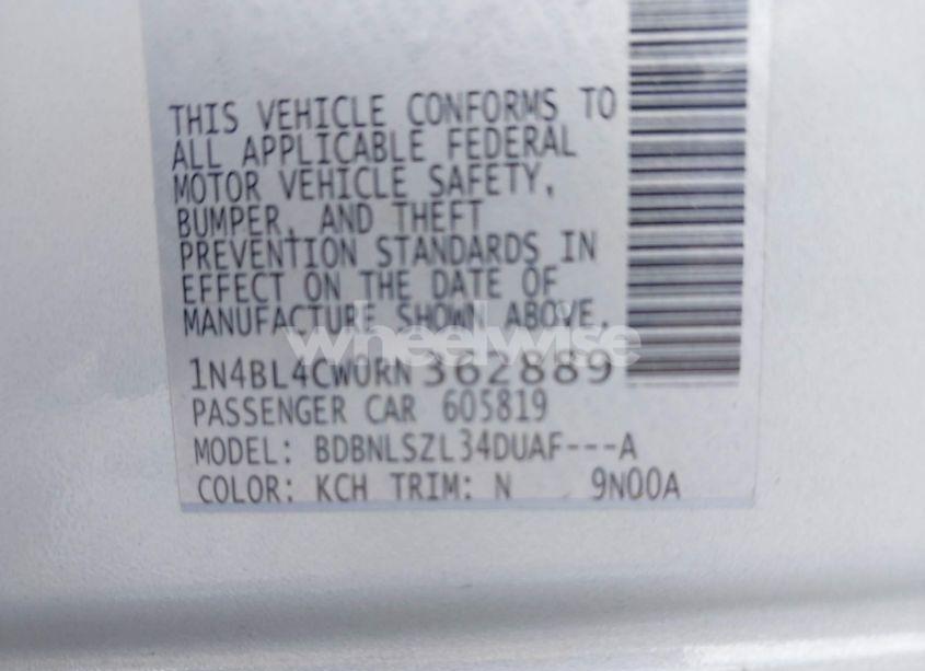 Photo 9 of 2024 Nissan Altima SR INTELLIGENT AWD (VIN 1N4BL4CW0RN362889)