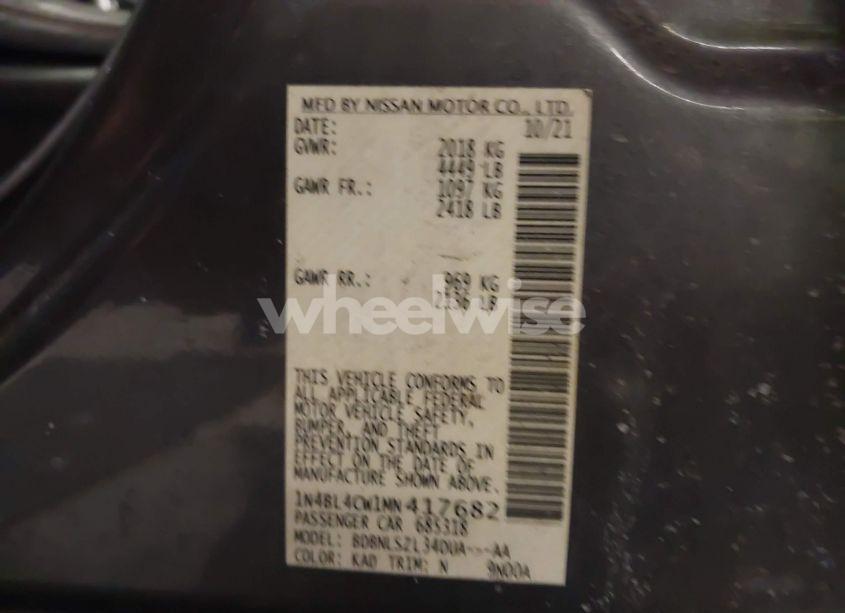 Photo 9 of 2021 Nissan Altima SR INTELLIGENT AWD (VIN 1N4BL4CW1MN417682)