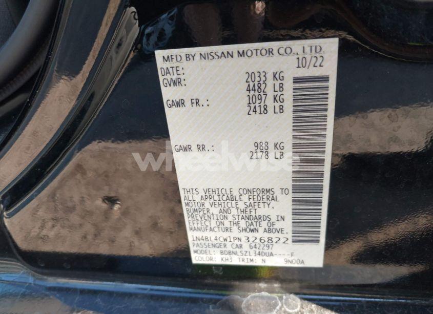 Photo 9 of 2023 Nissan Altima SR INTELLIGENT AWD (VIN 1N4BL4CW1PN326822)