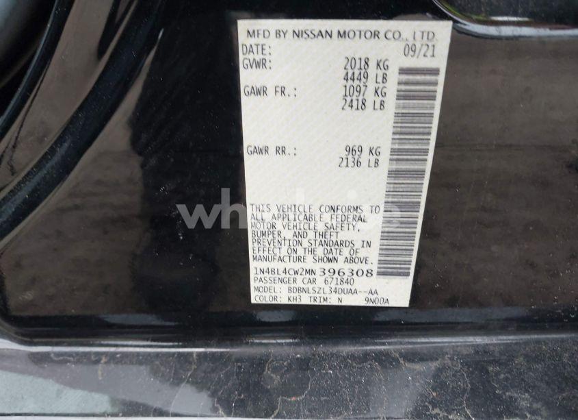 Photo 9 of 2021 Nissan Altima SR INTELLIGENT AWD (VIN 1N4BL4CW2MN396308)