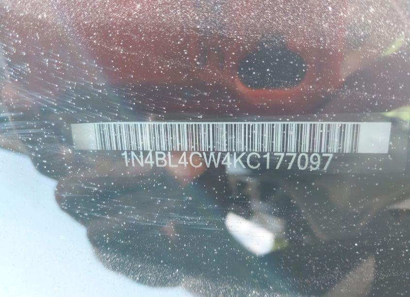 Photo 9 of 2019 Nissan Altima 2.5 SR (VIN 1N4BL4CW4KC177097)