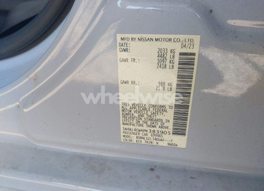 Photo 9 of 2023 Nissan Altima SR INTELLIGENT AWD (VIN 1N4BL4CW4PN383905)