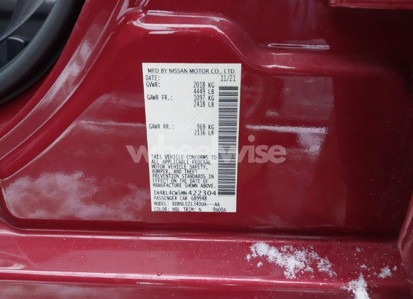 Photo 9 of 2021 Nissan Altima SR INTELLIGENT AWD (VIN 1N4BL4CW5MN422304)