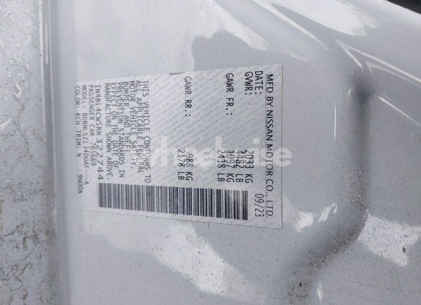 Photo 9 of 2024 Nissan Altima SR INTELLIGENT AWD (VIN 1N4BL4CW5RN322744)