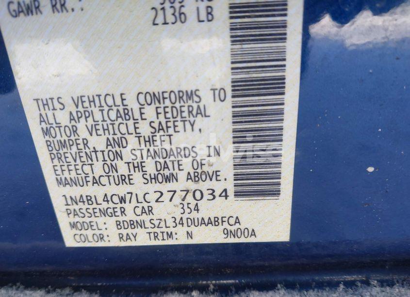 Photo 9 of 2020 Nissan Altima SR INTELLIGENT AWD (VIN 1N4BL4CW7LC277034)