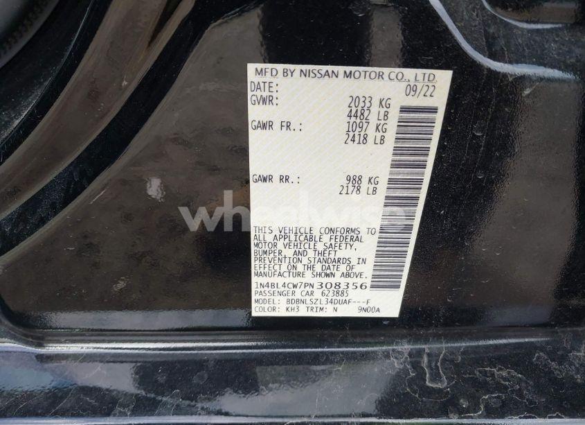 Photo 9 of 2023 Nissan Altima SR INTELLIGENT AWD (VIN 1N4BL4CW7PN308356)