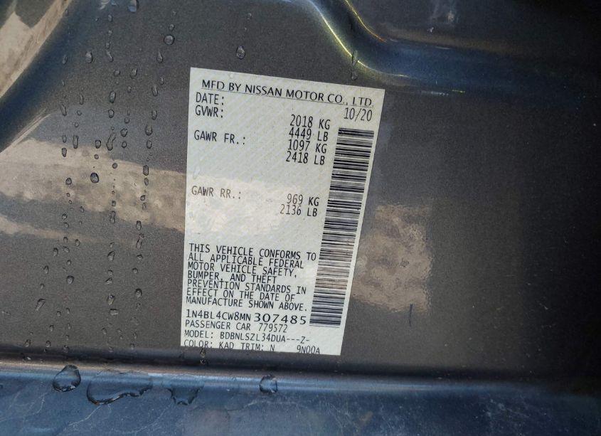 Photo 9 of 2021 Nissan Altima SR INTELLIGENT AWD (VIN 1N4BL4CW8MN307485)