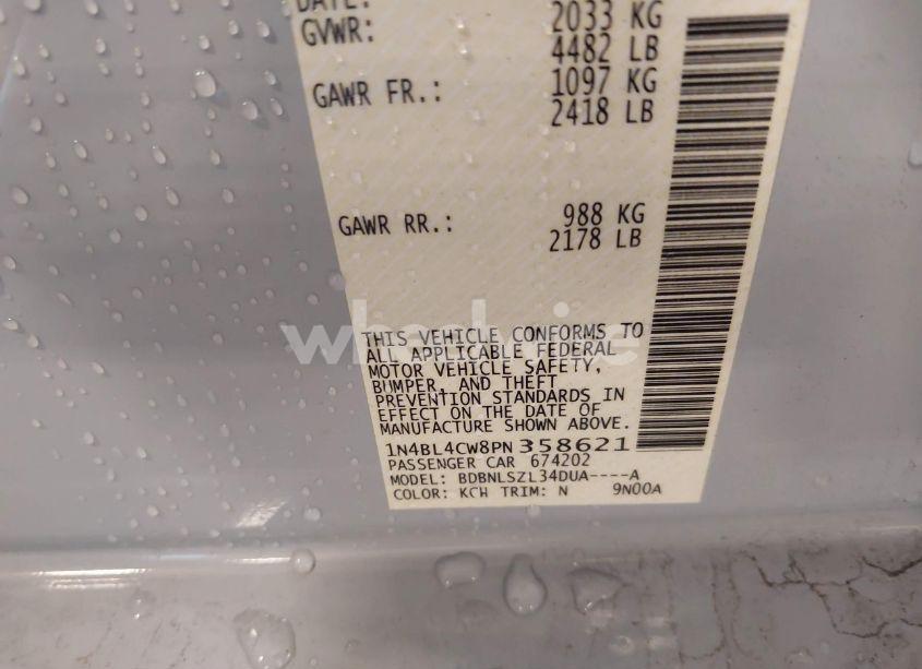 Photo 9 of 2023 Nissan Altima SR INTELLIGENT AWD (VIN 1N4BL4CW8PN358621)