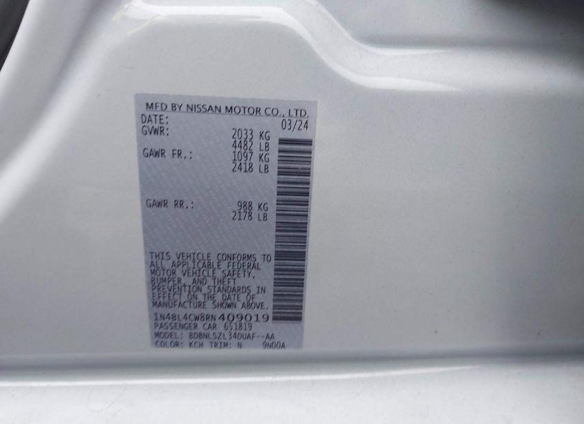 Photo 9 of 2024 Nissan Altima SR INTELLIGENT AWD (VIN 1N4BL4CW8RN409019)