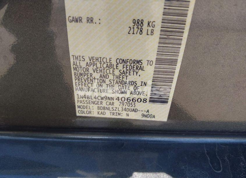 Photo 9 of 2022 Nissan Altima SR INTELLIGENT AWD (VIN 1N4BL4CW9NN406608)