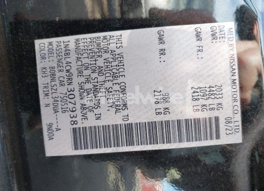 Photo 9 of 2024 Nissan Altima SR INTELLIGENT AWD (VIN 1N4BL4CW9RN307938)