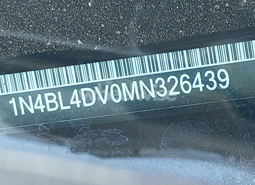 Photo 9 of 2021 Nissan Altima SV FWD (VIN 1N4BL4DV0MN326439)