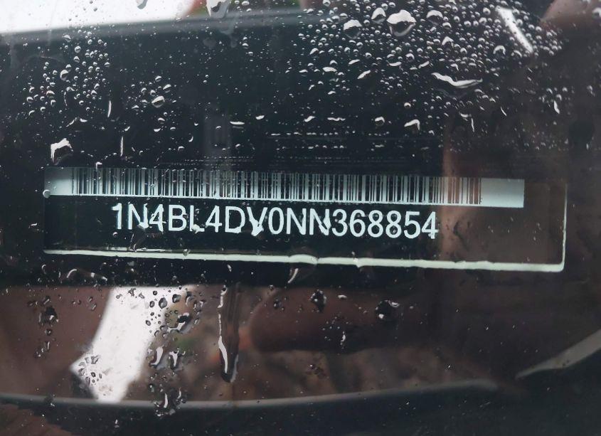 Photo 9 of 2022 Nissan Altima SV FWD (VIN 1N4BL4DV0NN368854)