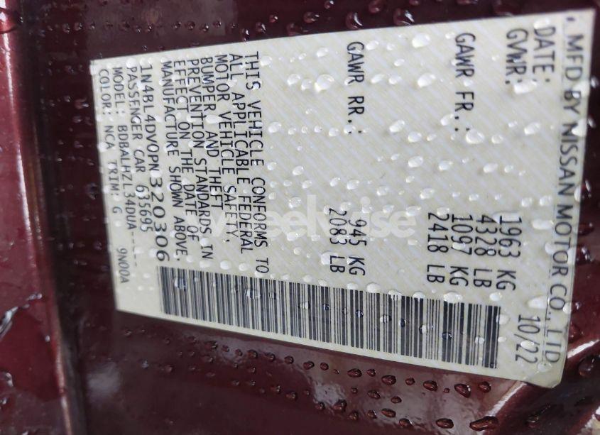 Photo 9 of 2023 Nissan Altima SV FWD (VIN 1N4BL4DV0PN320306)