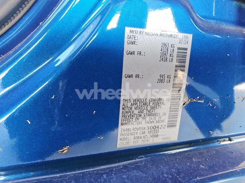 2025 NISSAN ALTIMA SV