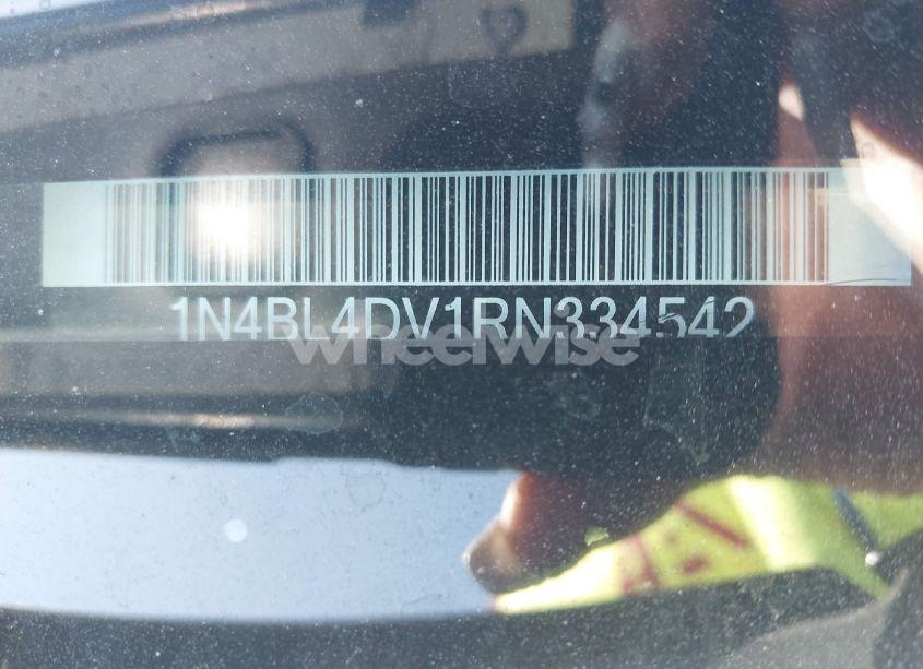 Photo 9 of 2024 Nissan Altima SV FWD (VIN 1N4BL4DV1RN334542)