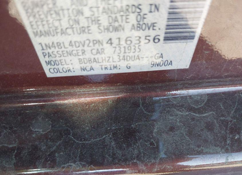 Photo 9 of 2023 Nissan Altima SV FWD (VIN 1N4BL4DV2PN416356)