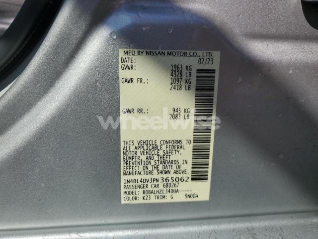 Photo 12 of 2023 NISSAN ALTIMA SV N/A (VIN 1N4BL4DV3PN365062)