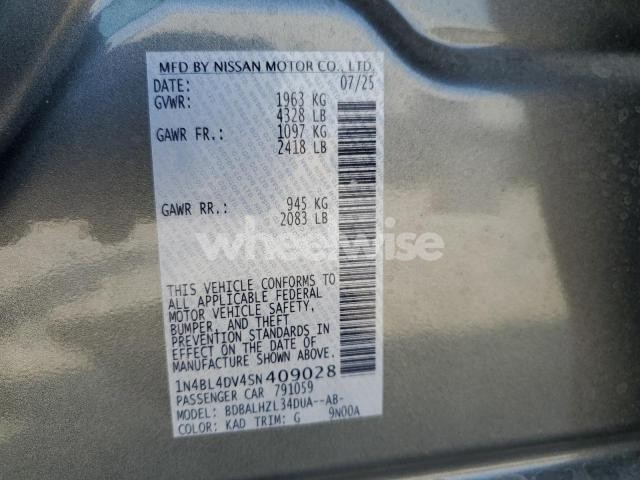 Photo 4 of 2025 NISSAN ALTIMA SV (VIN 1N4BL4DV4SN409028)