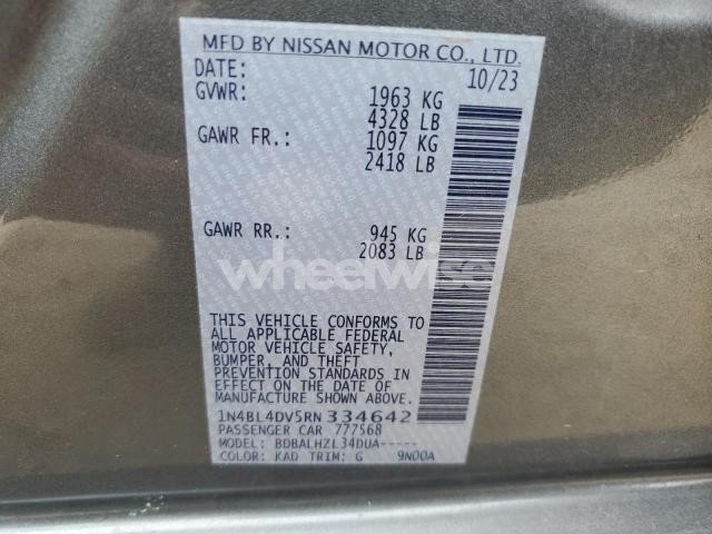 Photo 9 of 2024 NISSAN ALTIMA SV (VIN 1N4BL4DV5RN334642)
