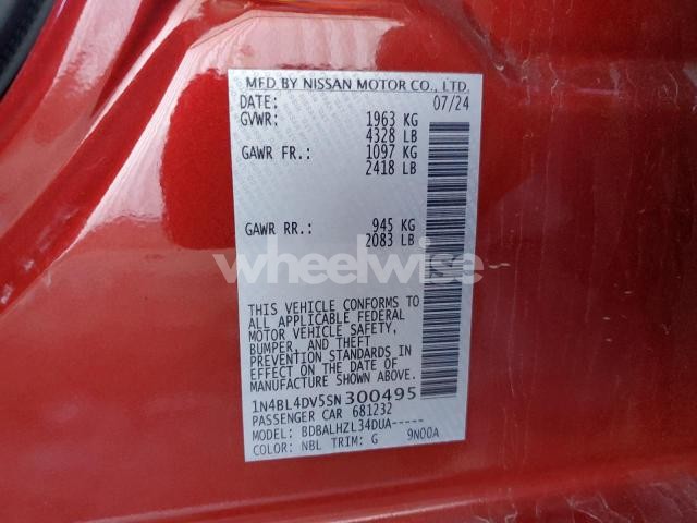 Photo 10 of 2025 NISSAN ALTIMA SV (VIN 1N4BL4DV5SN300495)