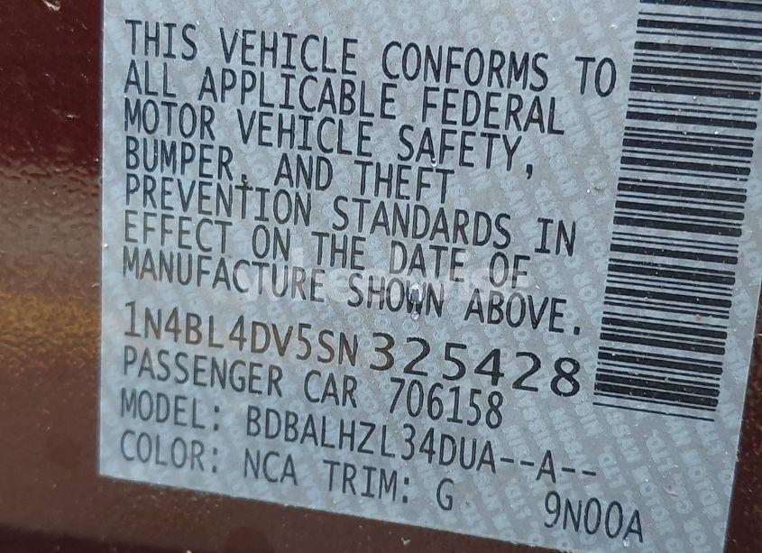 Photo 9 of 2025 Nissan Altima SV FWD (VIN 1N4BL4DV5SN325428)