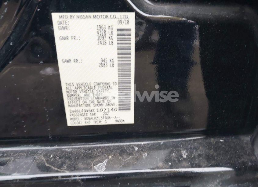 Photo 9 of 2019 Nissan Altima 2.5 SV (VIN 1N4BL4DV6KC107140)