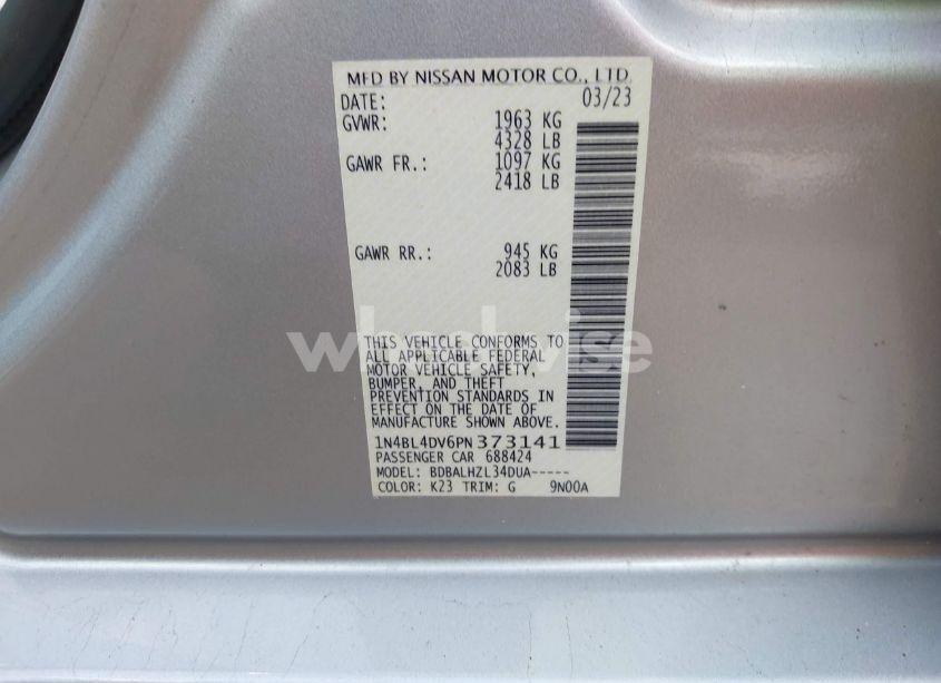 Photo 9 of 2023 Nissan Altima SV FWD (VIN 1N4BL4DV6PN373141)