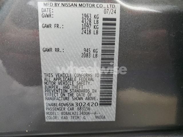 Photo 4 of 2025 NISSAN ALTIMA SV (VIN 1N4BL4DV6SN302420)