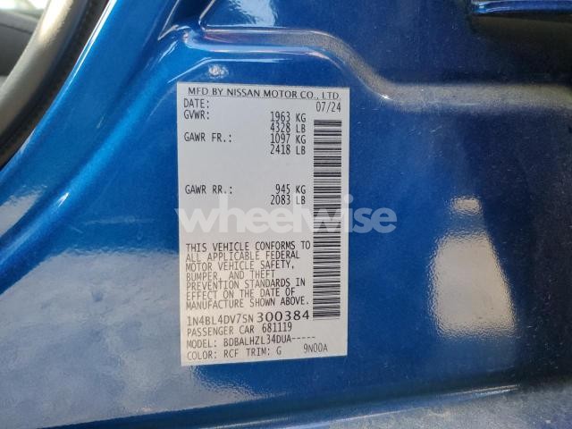 Photo 7 of 2025 NISSAN ALTIMA SV (VIN 1N4BL4DV7SN300384)