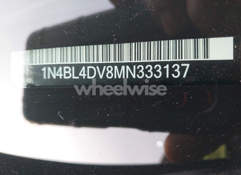 Photo 9 of 2021 Nissan Altima SV FWD (VIN 1N4BL4DV8MN333137)