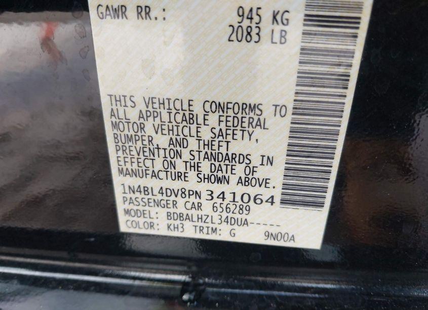 Photo 9 of 2023 Nissan Altima N/A (VIN 1N4BL4DV8PN341064)