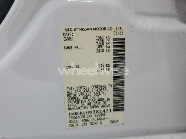 Photo 4 of 2023 NISSAN ALTIMA SV N/A (VIN 1N4BL4DV8PN381421)