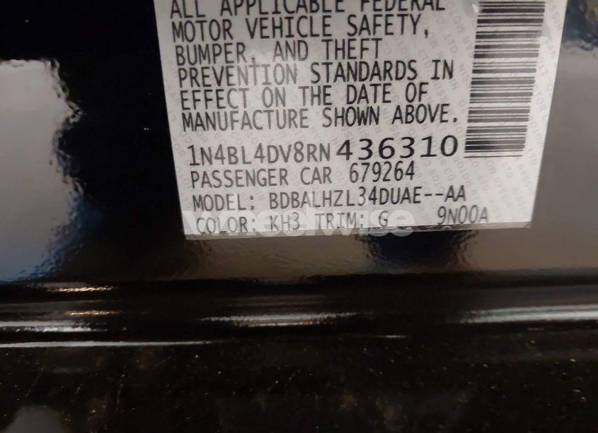 Photo 9 of 2024 Nissan Altima SV FWD (VIN 1N4BL4DV8RN436310)