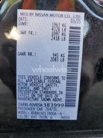 Photo 8 of 2025 NISSAN ALTIMA SV (VIN 1N4BL4DV8SN383999)