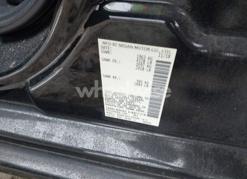 Photo 9 of 2019 Nissan Altima 2.5 SV (VIN 1N4BL4DVXKC140724)