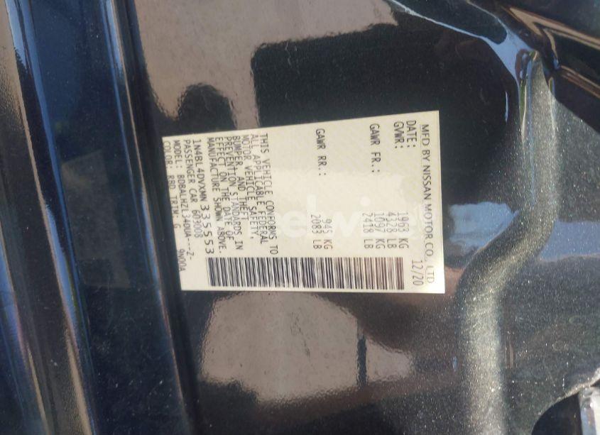 Photo 9 of 2021 Nissan Altima SV FWD (VIN 1N4BL4DVXMN335553)